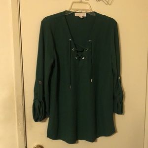 Michael Kors green shirt